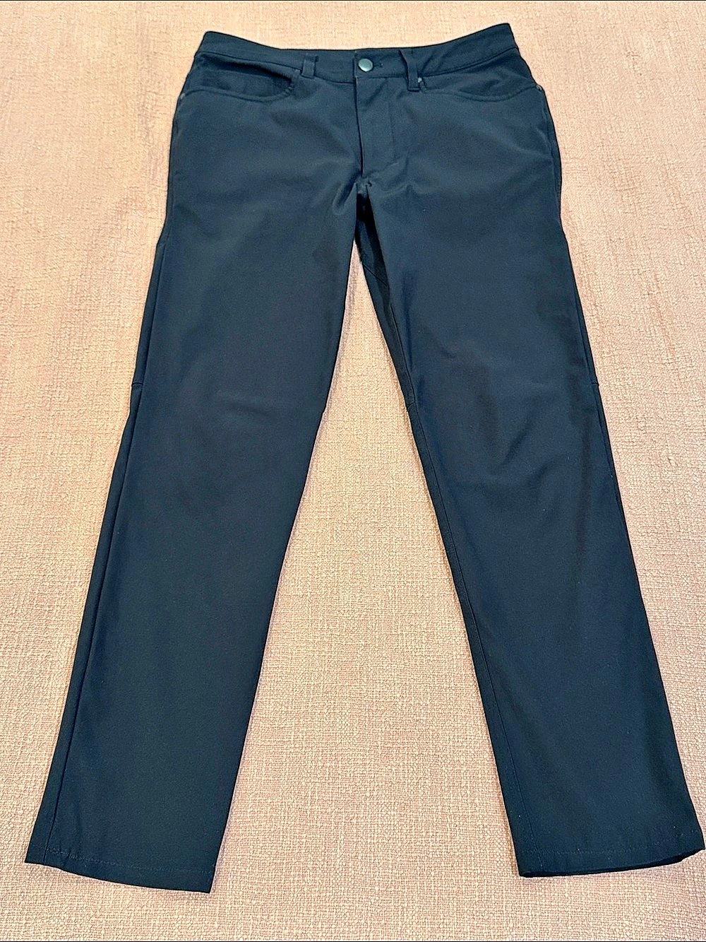 lululemon men’s abc 5 Pocket Pant Black Straight Leg Pants Waist 29 length 27